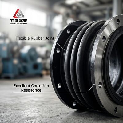 يختلف حسب الحجم واحد كرة المفاصل المطاطي المرن مع الطرفين المزدوجة عرض رسم مناسبة لأنظمة أنابيب ومعدات